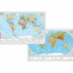 Sale DIE WELT PHYSISCH / POLITISCH DUO-SCHREIBUNTERLAGE - Weltkarte Schreibwaren