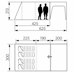 Hot SANTORINI FTK 4X8 TC - Familienzelt 4-Personen-Zelte|Familienzelte