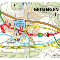 Fahrradkarten|Fahrradkarten^DONAU-RADWEG 1. DONAUESCHINGEN - PASSAU - Fahrradkarte