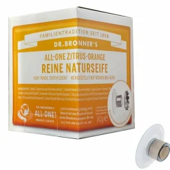 DR. BRONNER'S Hygiene Und Körperpflege^DR. BRONNER'S SET- MAGNETSEIFENHALTER PLUS STÜCKSEIFE ZITRONE-ORANGE - Outdoor Seife
