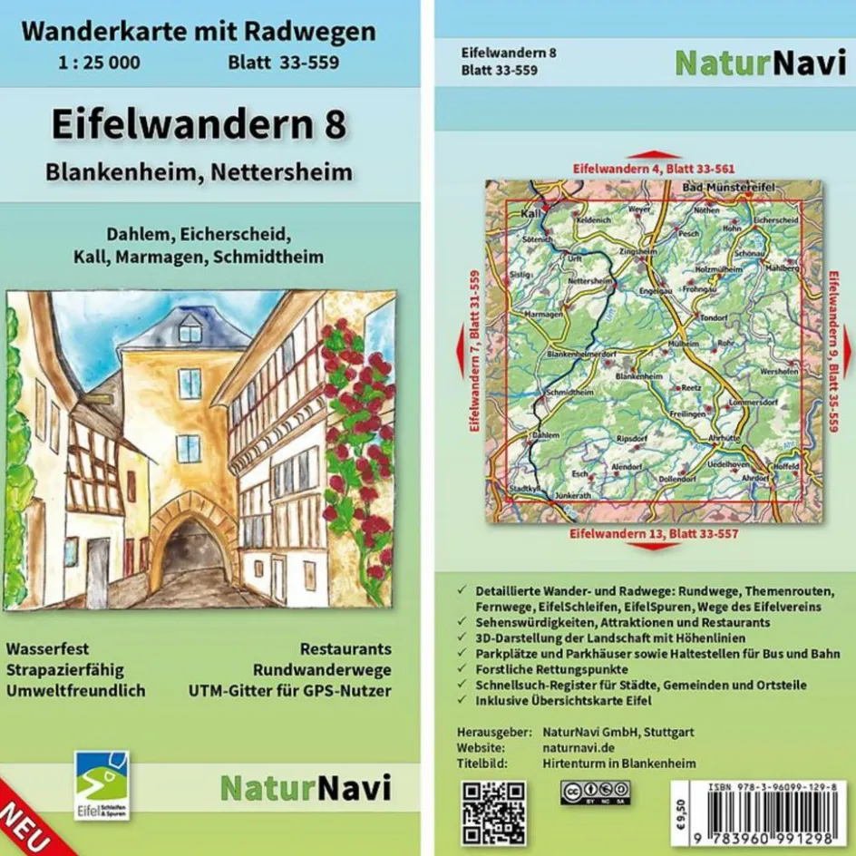 Wanderkarten Und Winterkarten|Wanderkarten Und Winterkarten^EIFELWANDERN 8 - BLANKENHEIM, NETTERSHEIM 1 : 25 000 - Wanderkarte