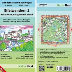 Wanderkarten Und Winterkarten|Wanderkarten Und Winterkarten^EIFELWANDERN 1 - HOHES VENN, HÜRTGENWALD, RURTAL 1 : 25 000 - Wanderkarte