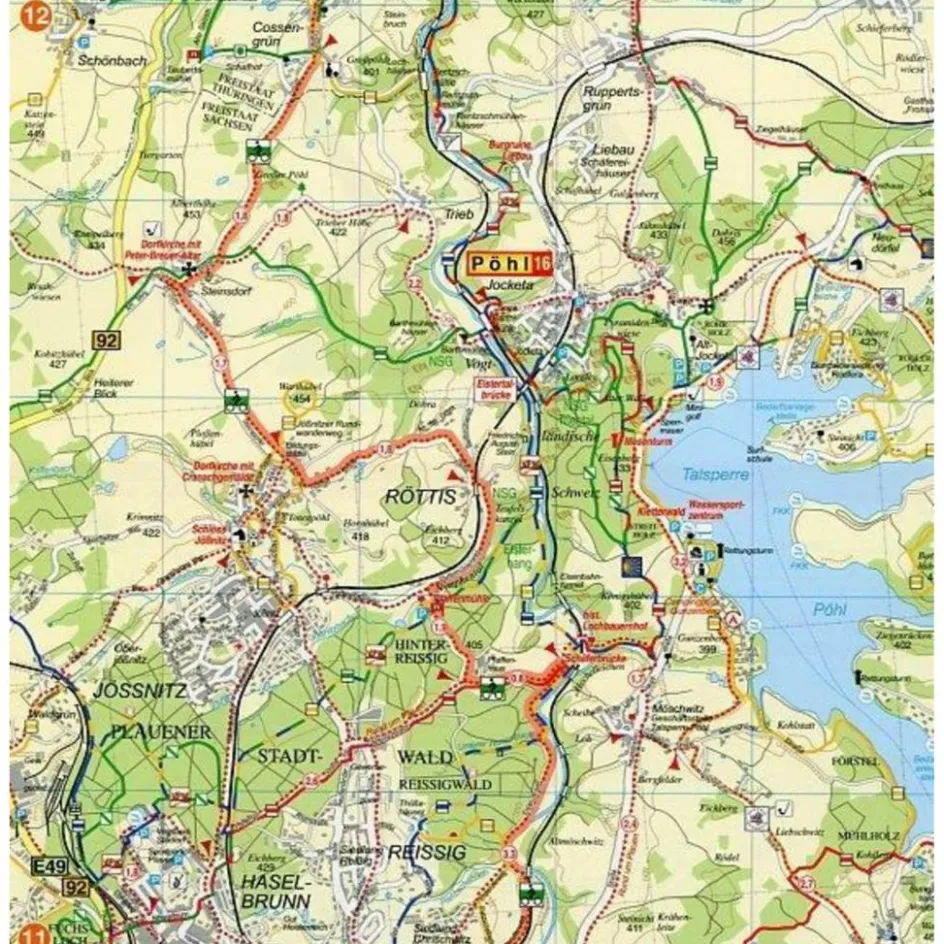 Best ELSTERRADWEG RADWANDER- UND WANDERKARTE - Wanderkarte Fahrradkarten|Wanderkarten Und Winterkarten