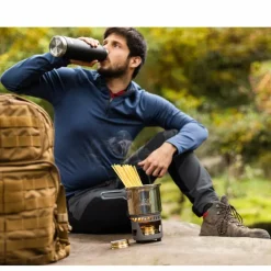 Hot SPIRITUS-KOCHSET, 985ML, TOPF AUS EDELSTAHL - Spirituskocher Campingkocher