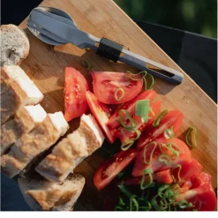 Esbit Campingtöpfe Und Campinggeschirr^TITAN BESTECK-SET, 3 TEILIG, MIT SILIKON-MANSCHETTE - Campingbesteck