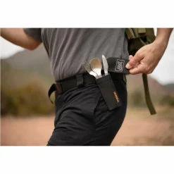 Esbit Campingtöpfe Und Campinggeschirr^TITAN BESTECK-SET, 3 TEILIG, MIT KARABINER UND TASCHE - Campinggeschirr