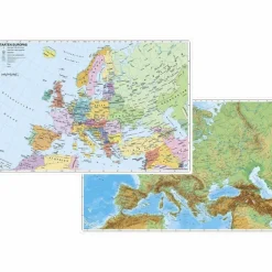 Schreibwaren|Wandkarten Und Poster^EUROPA PHYSISCH / POLITISCH. DUO-SCHREIB - Karte