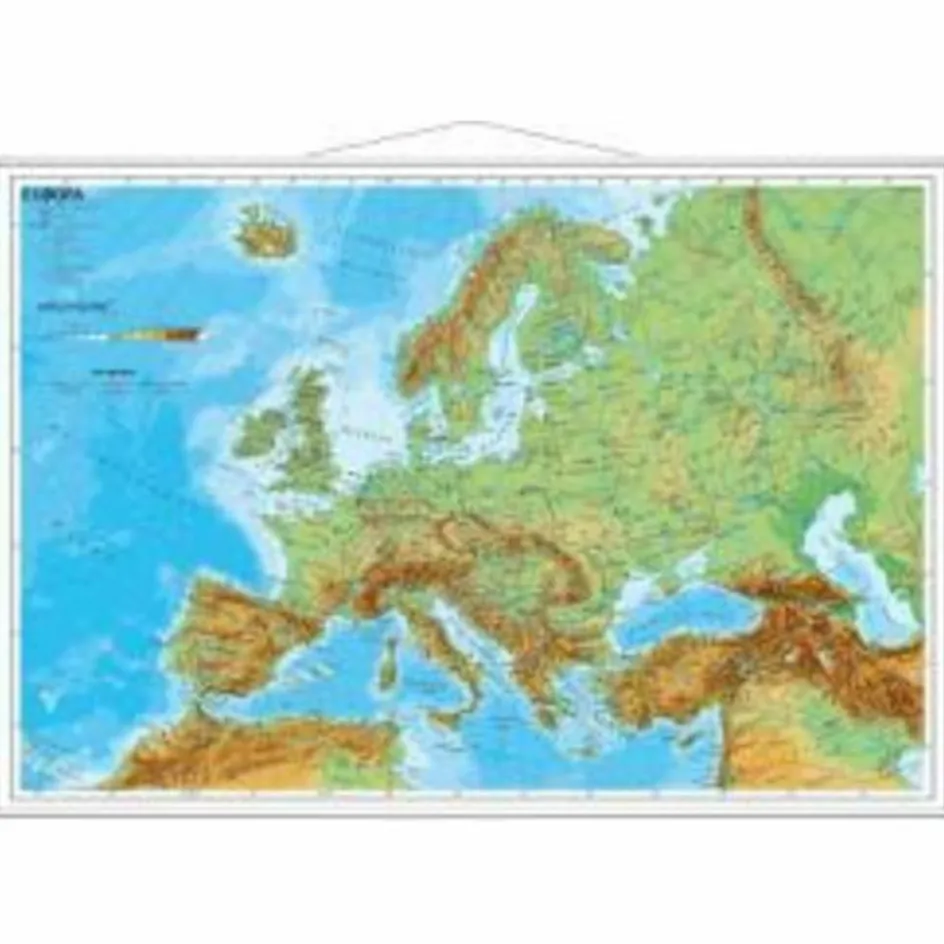 Wandkarten Und Poster^EUROPA PHYSISCH. WANDKARTE MIT METALLLEI - Poster