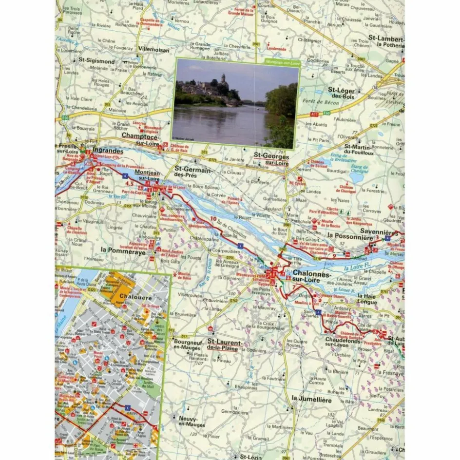 Best EUROVELO 6 - VOM ATLANTIK BIS ZUM RHEIN - Fahrradkarte Fahrradkarten|Fahrradkarten