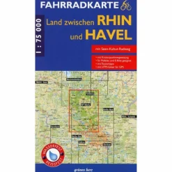 Fahrradkarten|Fahrradkarten^FAHRRADKARTE LAND ZWISCHEN RHIN UND HAVEL 1:75.000 - Fahrradkarte