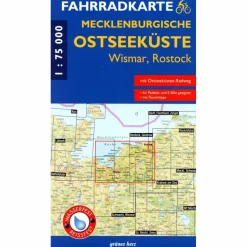 Clearance FAHRRADKARTE MECKLENBURGISCHE OSTSEEKÜSTE WISMAR - ROSTOCK Fahrradkarten|Fahrradkarten