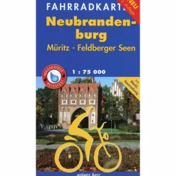 Online FAHRRADKARTE NEUBRANDENBURG, MÜRITZ, FELDBERGER SEEN - Fahrradkarte Fahrradkarten|Fahrradkarten