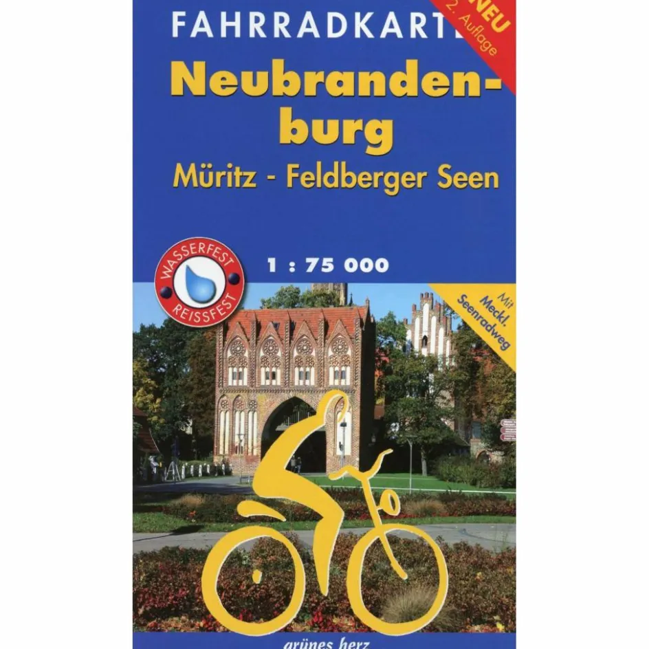 Online FAHRRADKARTE NEUBRANDENBURG, MÜRITZ, FELDBERGER SEEN - Fahrradkarte Fahrradkarten|Fahrradkarten