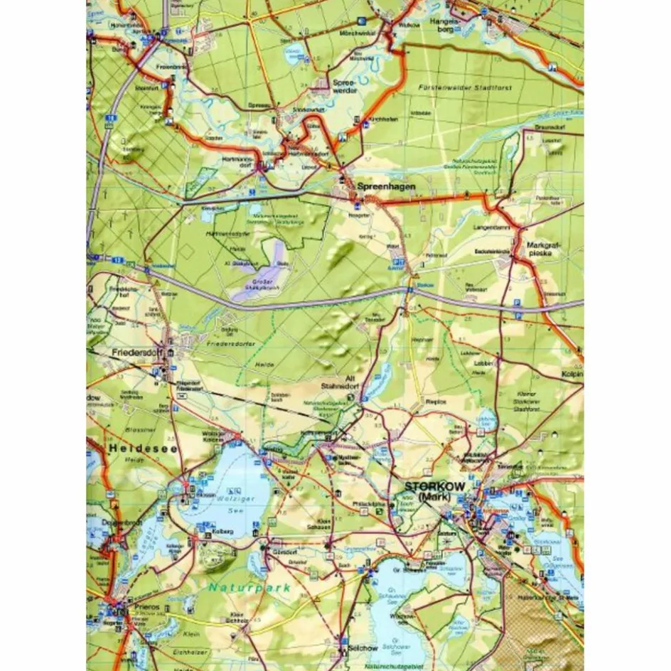 Fahrradkarten|Fahrradkarten^FAHRRADKARTE STORKOW, DAHME, HEIDESEEN - Fahrradkarte