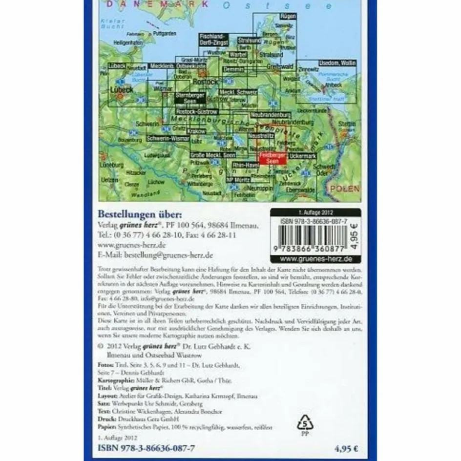 Fahrradkarten|Fahrradkarten^FELDBERGER SEENLANDSCHAFT POCKET FAHRRAD - Fahrradkarte