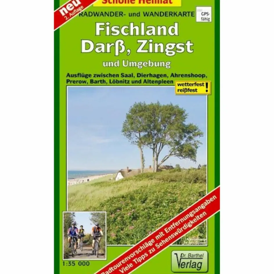 Fahrradkarten|Wanderkarten Und Winterkarten^FISCHLAND, DARß, ZINGST UND UMGEBUNG RAD - Wanderkarte