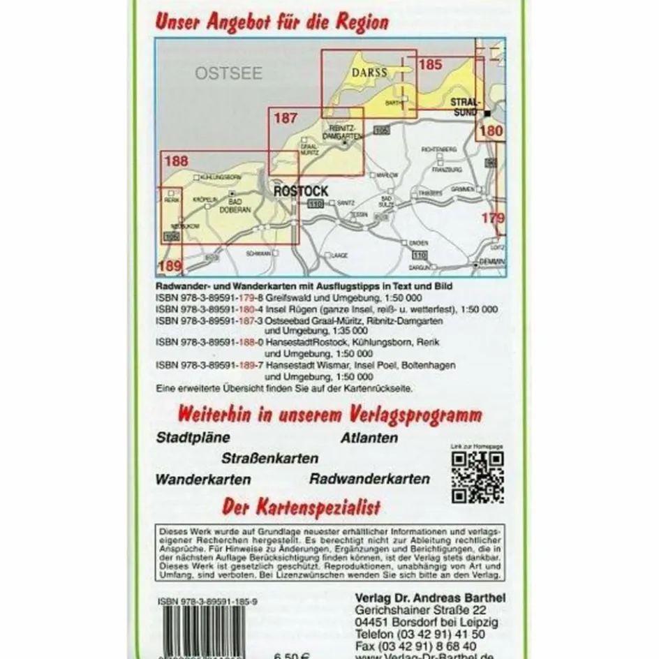 Fahrradkarten|Wanderkarten Und Winterkarten^FISCHLAND, DARß, ZINGST UND UMGEBUNG RAD - Wanderkarte