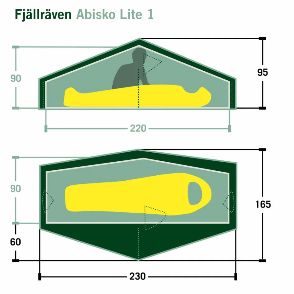 New ABISKO LITE 1 - Tunnelzelt 1-Personen-Zelte|Winterzelte