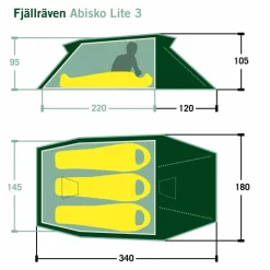 Fjällräven 3-Personen-Zelte|Winterzelte^ABISKO LITE 3 - Tunnelzelt