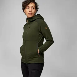 New KEB FLEECE HOODIE W Damen - Fleecejacke Damen Pullover Und Fleecepullover|Outdoorjacken