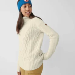 Damen Fjällräven Pullover Und Fleecepullover^ÖVIK CABLE KNIT ROLLER NECK W Damen - Wollpullover