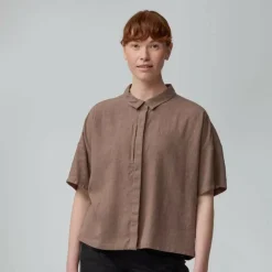 Damen Fjällräven Hemden^ÖVIK HEMP CAMP SHIRT SS W Damen - Outdoor Bluse