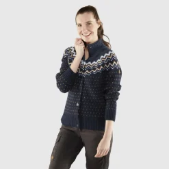 Damen Fjällräven Pullover Und Fleecepullover|Outdoorjacken^ÖVIK KNIT CARDIGAN W Damen - Wolljacke