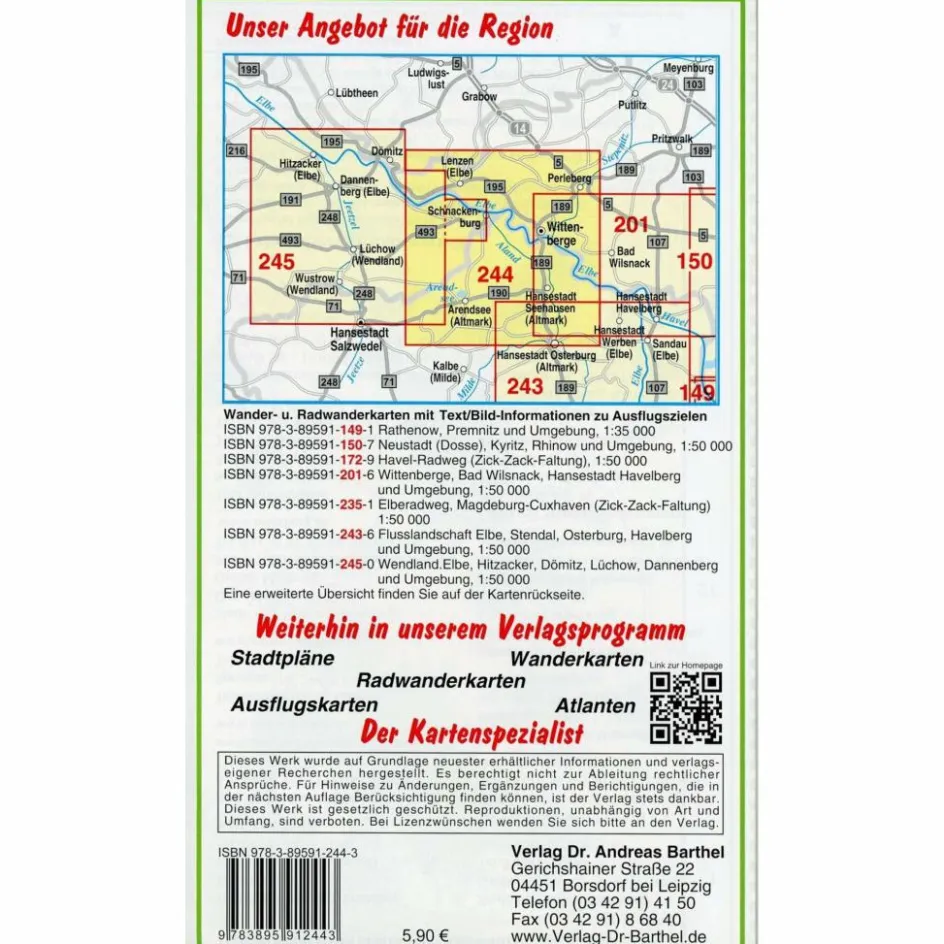 Online FLUSSLANDSCHAFT ELBE, WITTENBERGE Fahrradkarten|Wanderkarten Und Winterkarten