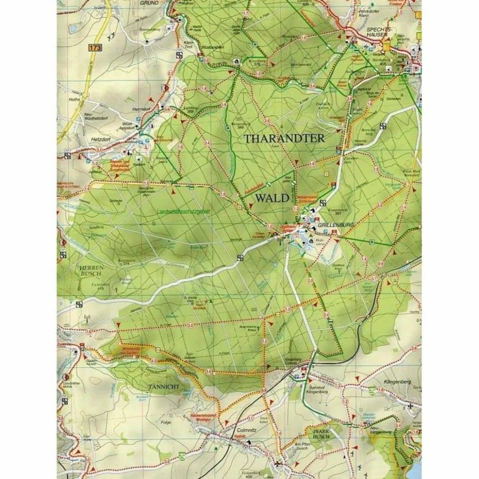 Fahrradkarten|Wanderkarten Und Winterkarten^FREIBERG THARANDTER WALD UND UMGEBUNG - Wanderkarte