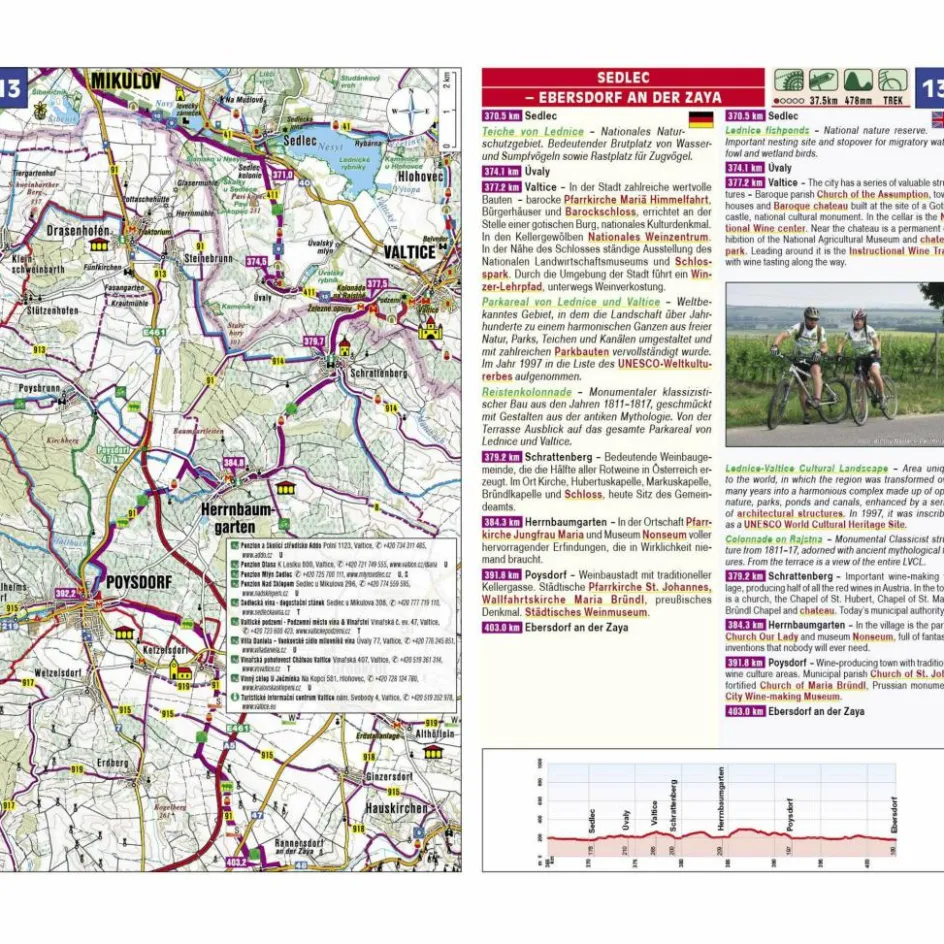GREENWAY PRAHA - WIEN 1 : 100 000 - Fahrradkarte Fahrradkarten|Fahrradkarten