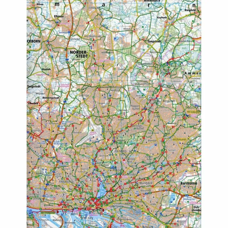 Fahrradkarten|Fahrradkarten^HAMBURG UND UMGEBUNG 1:100 000 - Fahrradkarte