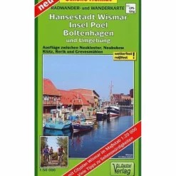 New HANSESTADT WISMAR, INSEL POEL, BOLTENHAG - Wanderkarte Fahrradkarten|Wanderkarten Und Winterkarten