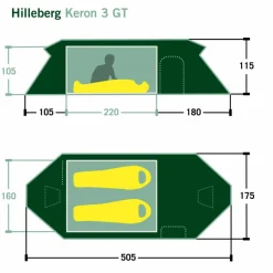 Hot KERON 3 GT - Tunnelzelt 3-Personen-Zelte|Winterzelte