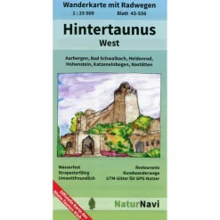Wanderkarten Und Winterkarten|Wanderkarten Und Winterkarten^HINTERTAUNUS WEST 1:25.000, BLATT 43-5 - Wanderkarte
