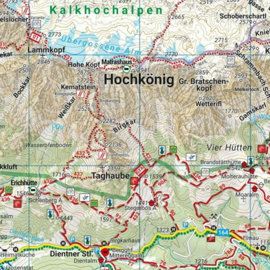New HOCHKÖNIG, WANDER-, RAD- UND FREIZEITKARTE 1:50.000 - Wanderkarte Wanderkarten Und Winterkarten|Wanderkarten Und Winterkarten