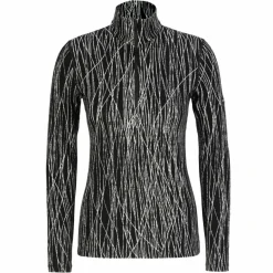 Damen Icebreaker Funktionsunterwäsche|Shirts Und Tops^W MERINO 260 TECH VERTEX LS HALF ZIP DELTA LINES AOP Damen - Baselayer