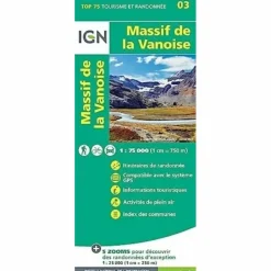 Sale IGN 75 000 TOURISTISCHE WANDERKARTE 03 MASSIF DE LA VANOISE Wanderkarten Und Winterkarten|Wanderkarten Und Winterkarten