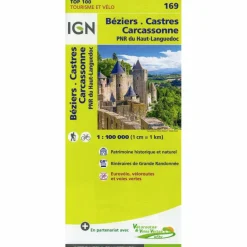 Discount IGN 169 BÉZIERS.CASTRES.CARCASSONNE 1:100 000 - Wanderkarte Wanderkarten Und Winterkarten|Wanderkarten Und Winterkarten