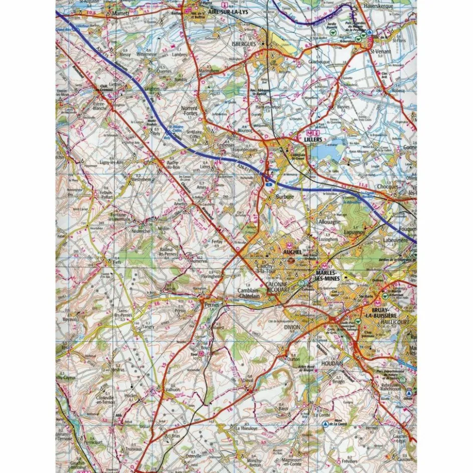 Straßenkarten|Straßenkarten^IGN 101 LILLE - CALAIS 1:100.000 - Karte