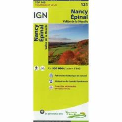 New IGN 121 NANCY 1:100.000 - Wanderkarte Fahrradkarten|Wanderkarten Und Winterkarten
