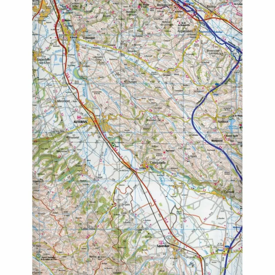 Wanderkarten Und Winterkarten|Wanderkarten Und Winterkarten^IGN 168 TOULOUSE PAMIERS 1:100 000 - Wanderkarte