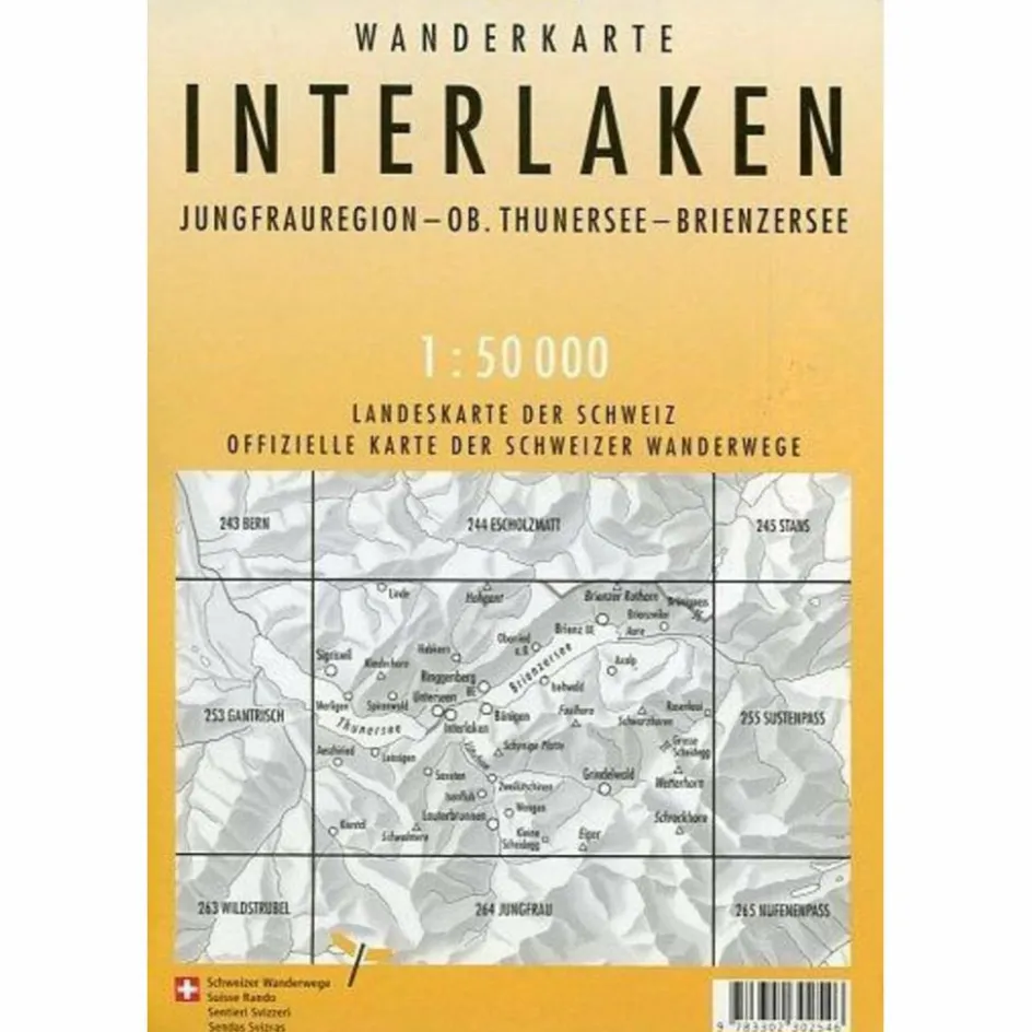 Wanderkarten Und Winterkarten|Wanderkarten Und Winterkarten^INTERLAKEN 1 : 50 000 - Wanderkarte