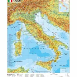 New ITALIEN PHYSISCH  1 : 1.600 000 - Wand Karte Wandkarten Und Poster