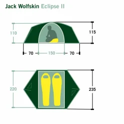 Jack Wolfskin 2-Personen-Zelte|3-Jahreszeiten-Zelte^ECLIPSE II - Kuppelzelt