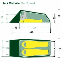 Jack Wolfskin 2-Personen-Zelte|Sommerzelte^STAR TUNNEL II - Tunnelzelt