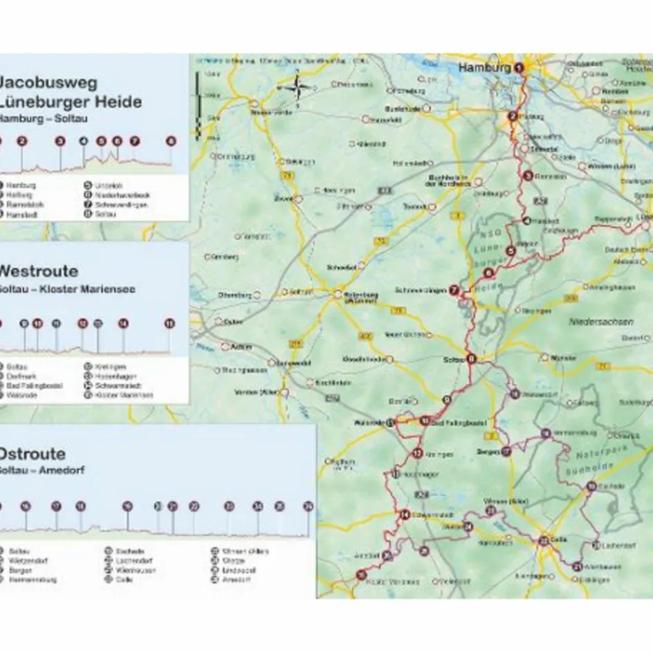 Wanderführer^JACOBUSWEG LÜNEBURGER HEIDE - Wanderführer