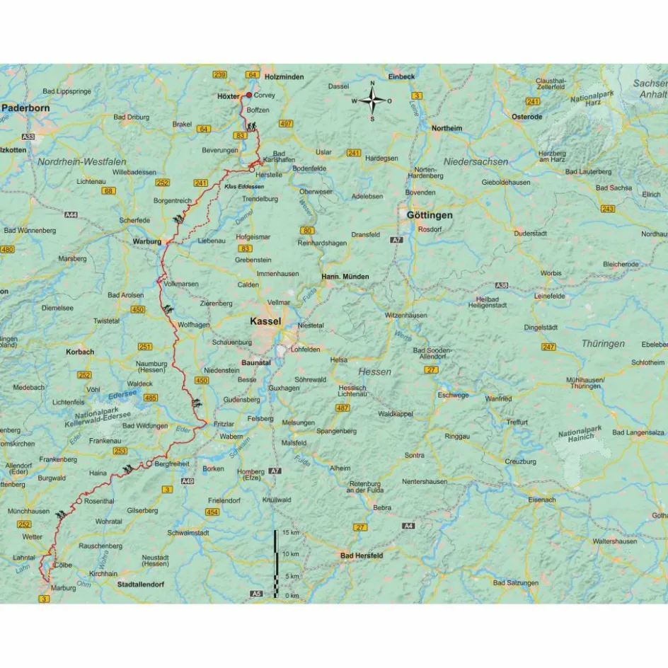 Outlet JAKOBSWEG CORVEY - MARBURG - Wanderführer Wanderführer