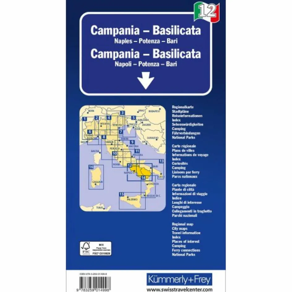 Sale KAMPANIEN - BASILICATA NR. 12 REGIONALKARTE ITALIEN - Straßenkarte Straßenkarten|Straßenkarten