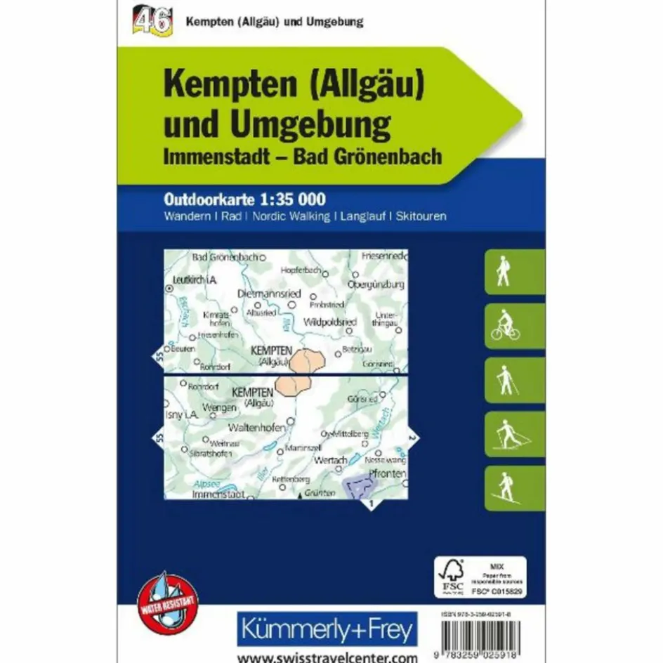 Clearance KEMPTEN (ÄLLGAU) UND UMGEBUNG NR. 46 OUTDOORKARTE - Karte Fahrradkarten|Wanderkarten Und Winterkarten