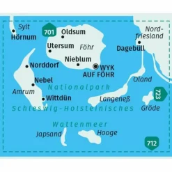 Clearance KOKA 705 AMRUM, FÖHR, LANGENEß - Wanderkarte Wanderkarten Und Winterkarten|Wanderkarten Und Winterkarten